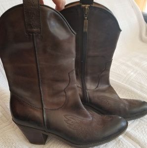 Guess leather cowboy boots